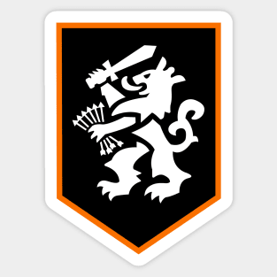 orange Netherlands lion emblem. Sticker